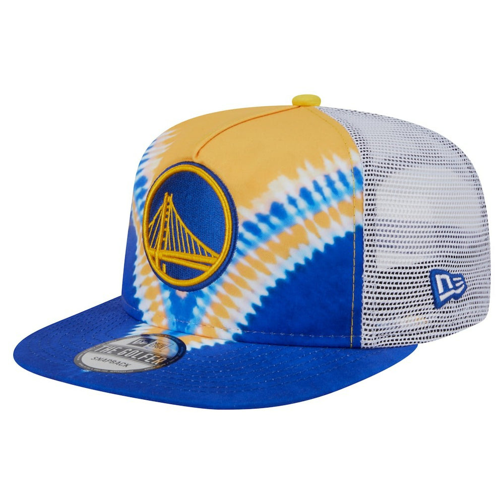 New Era - Golden State Warriors Throwback Dye Golfer Snapback Hat - Royal/Gold