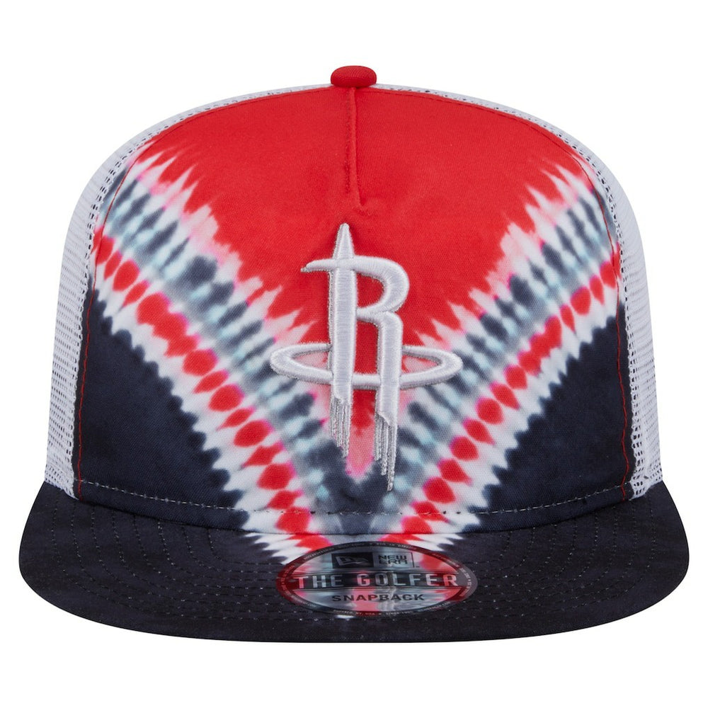 New Era - Houston Rockets Throwback Dye Golfer Snapback Hat - Black/Red