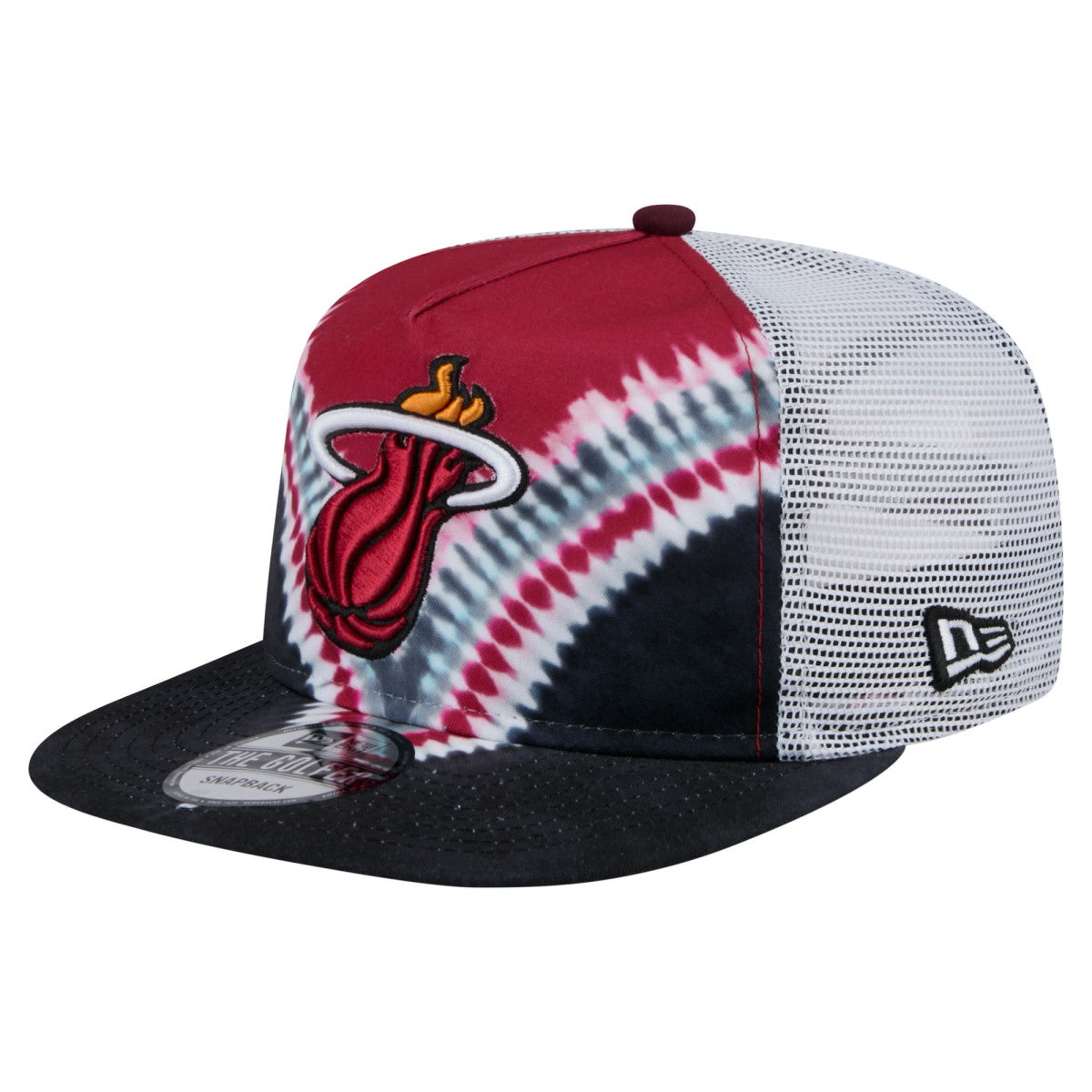 New Era - Miami Heat Throwback Dye Golfer Snapback Hat - Black/Red