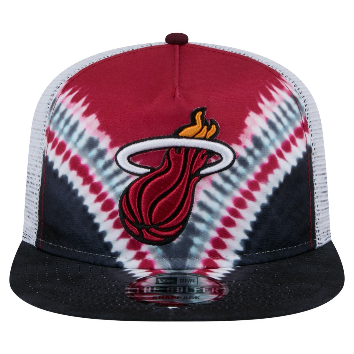 New Era - Miami Heat Throwback Dye Golfer Snapback Hat - Black/Red