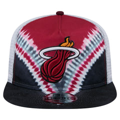 New Era - Miami Heat Throwback Dye Golfer Snapback Hat - Black/Red
