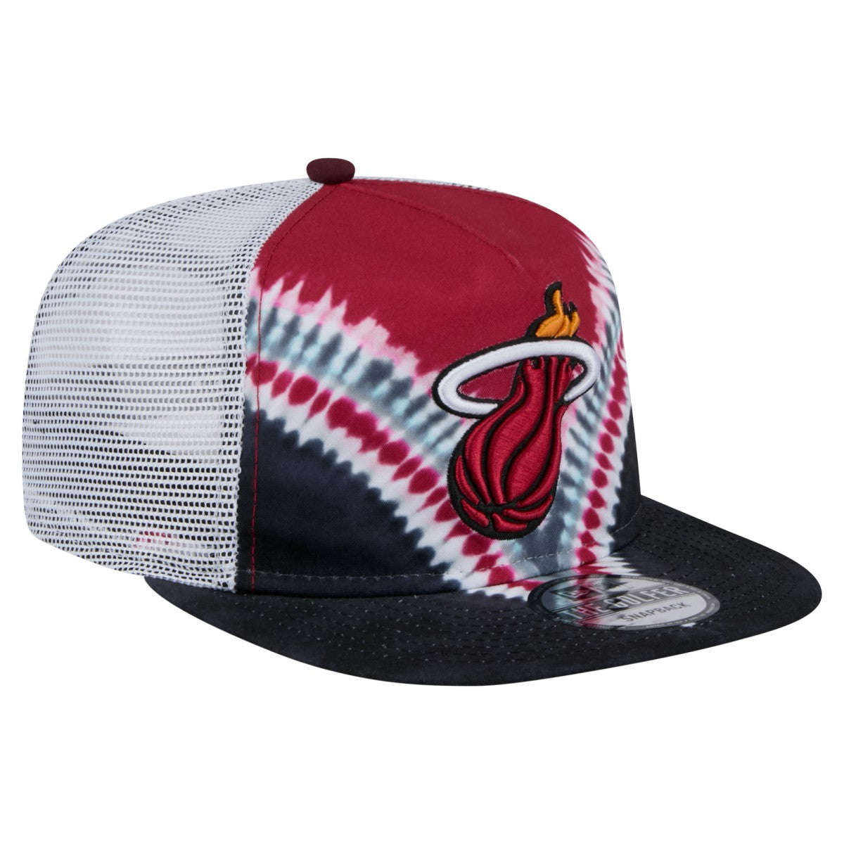 New Era - Miami Heat Throwback Dye Golfer Snapback Hat - Black/Red