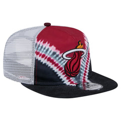 New Era - Miami Heat Throwback Dye Golfer Snapback Hat - Black/Red