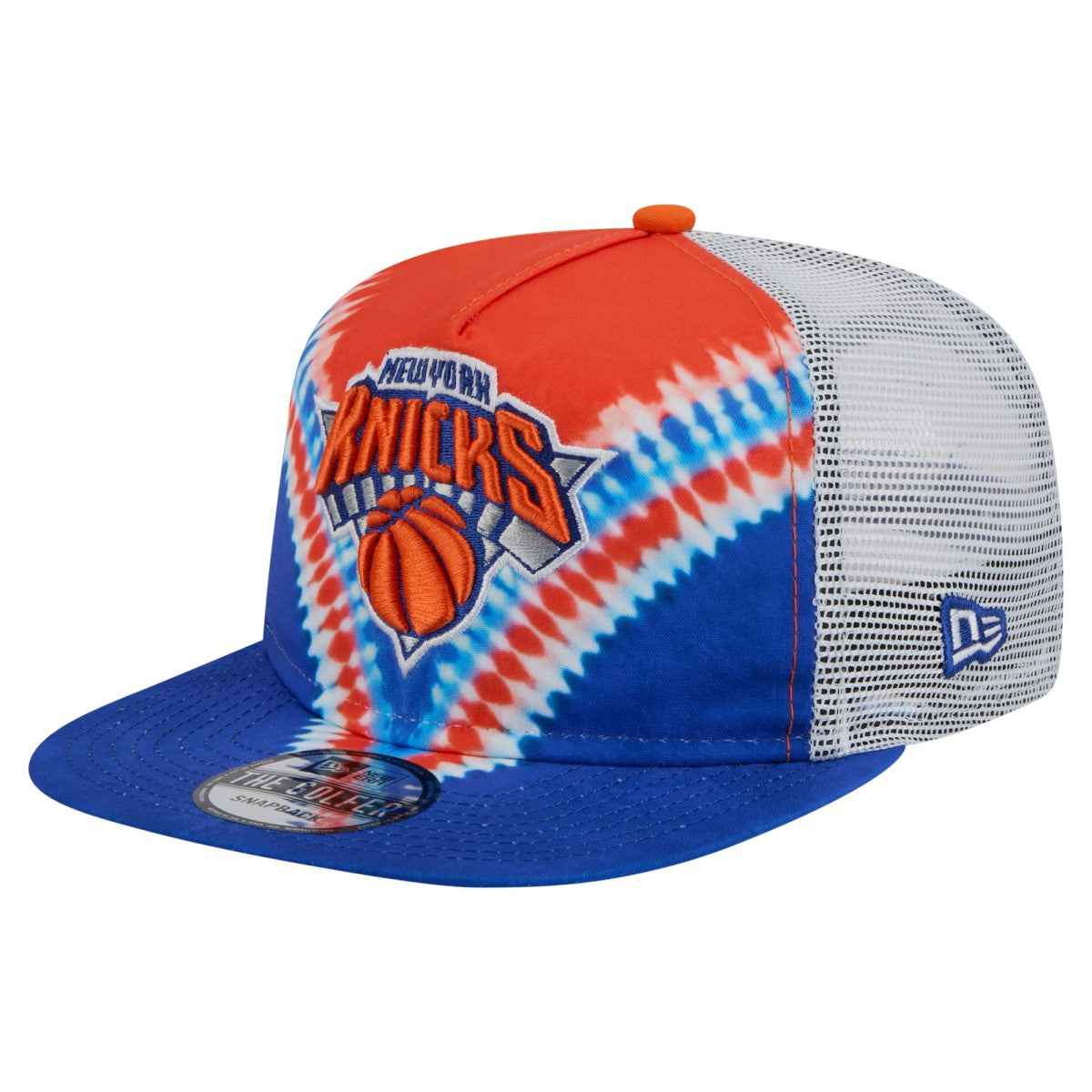 New Era - New York Knicks Throwback Dye Golfer Snapback Hat - Blue/Orange