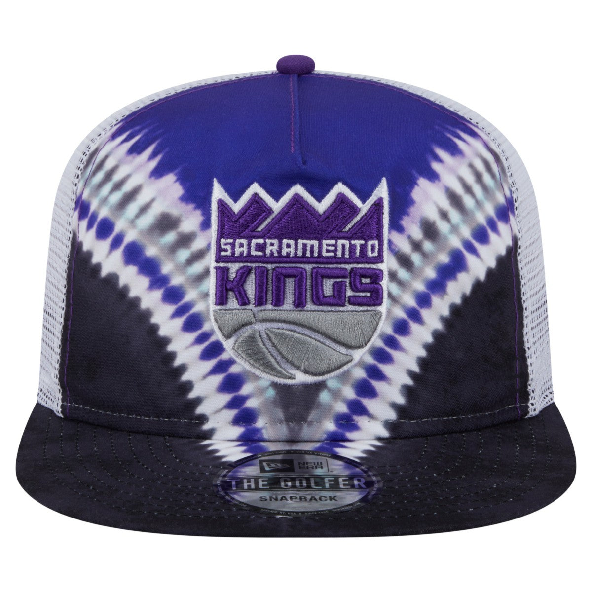 New Era - Sacramento Kings Throwback Dye Golfer Snapback Hat - Black/Purple