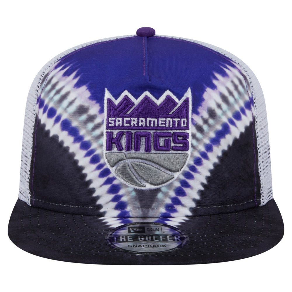 New Era - Sacramento Kings Throwback Dye Golfer Snapback Hat - Black/Purple