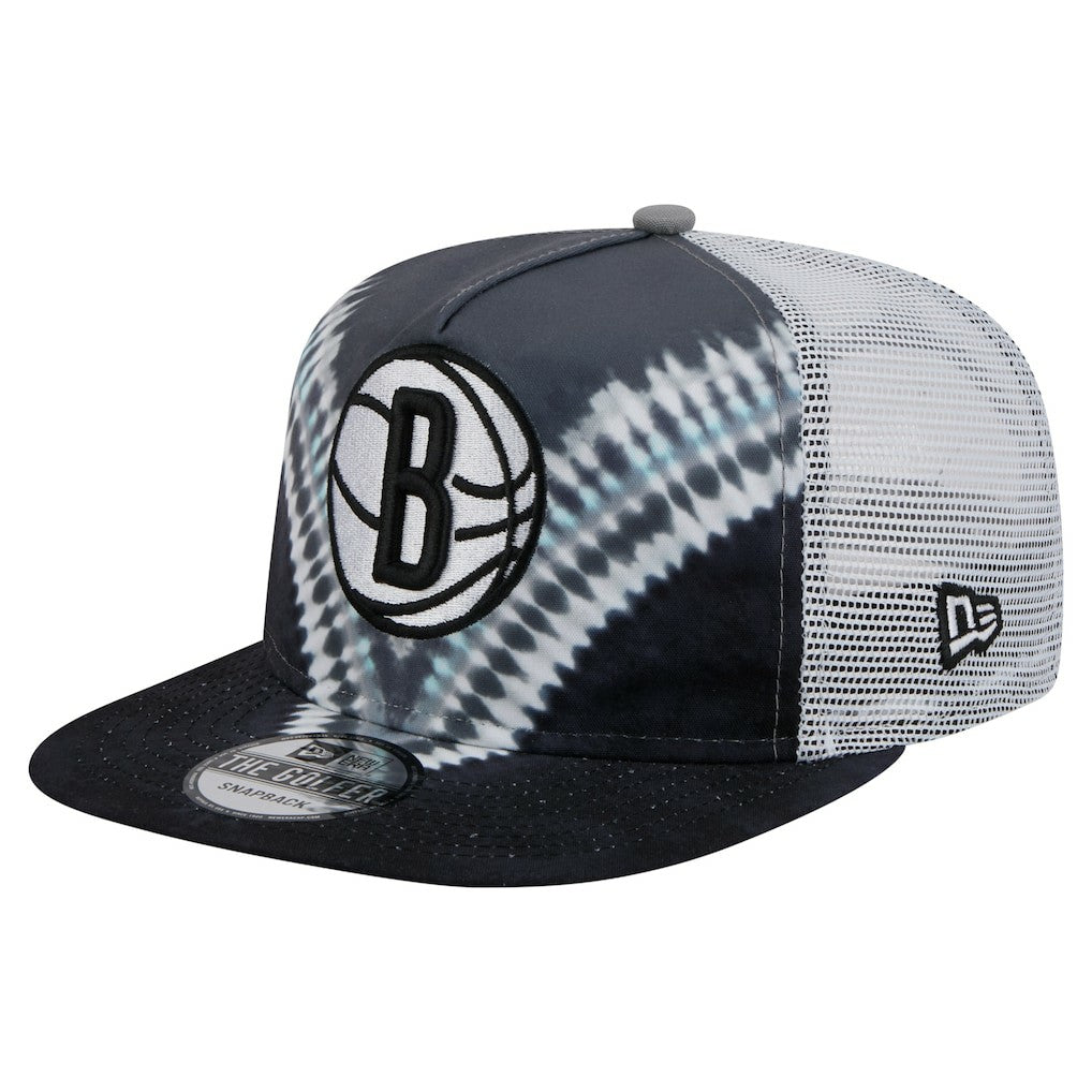 New Era - Brooklyn Nets Throwback Dye Golfer Snapback Hat - Black/Gray