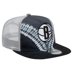 New Era - Brooklyn Nets Throwback Dye Golfer Snapback Hat - Black/Gray