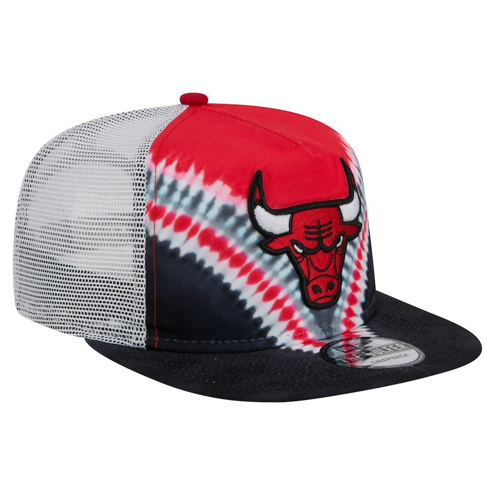 New Era - Chicago Bulls Throwback Dye Golfer Snapback Hat - Black/Red