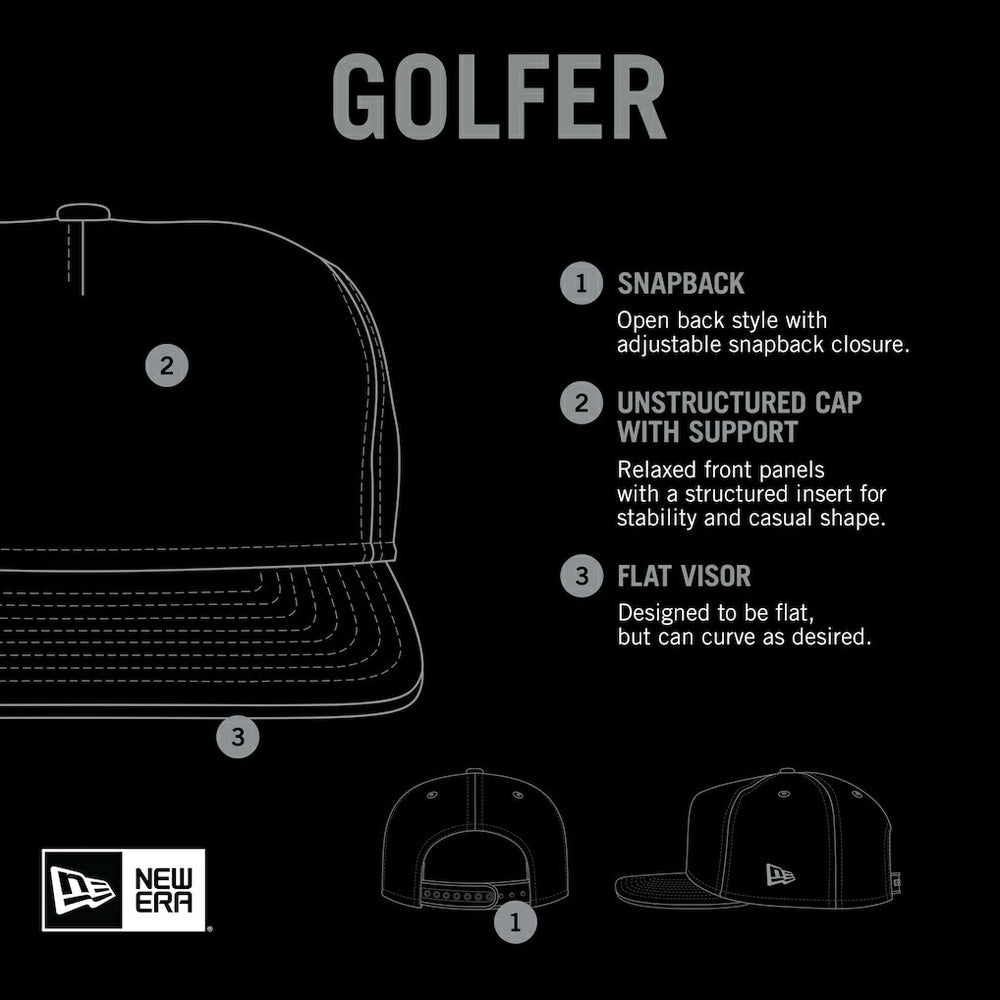New Era - Chicago Bulls Throwback Dye Golfer Snapback Hat - Black/Red