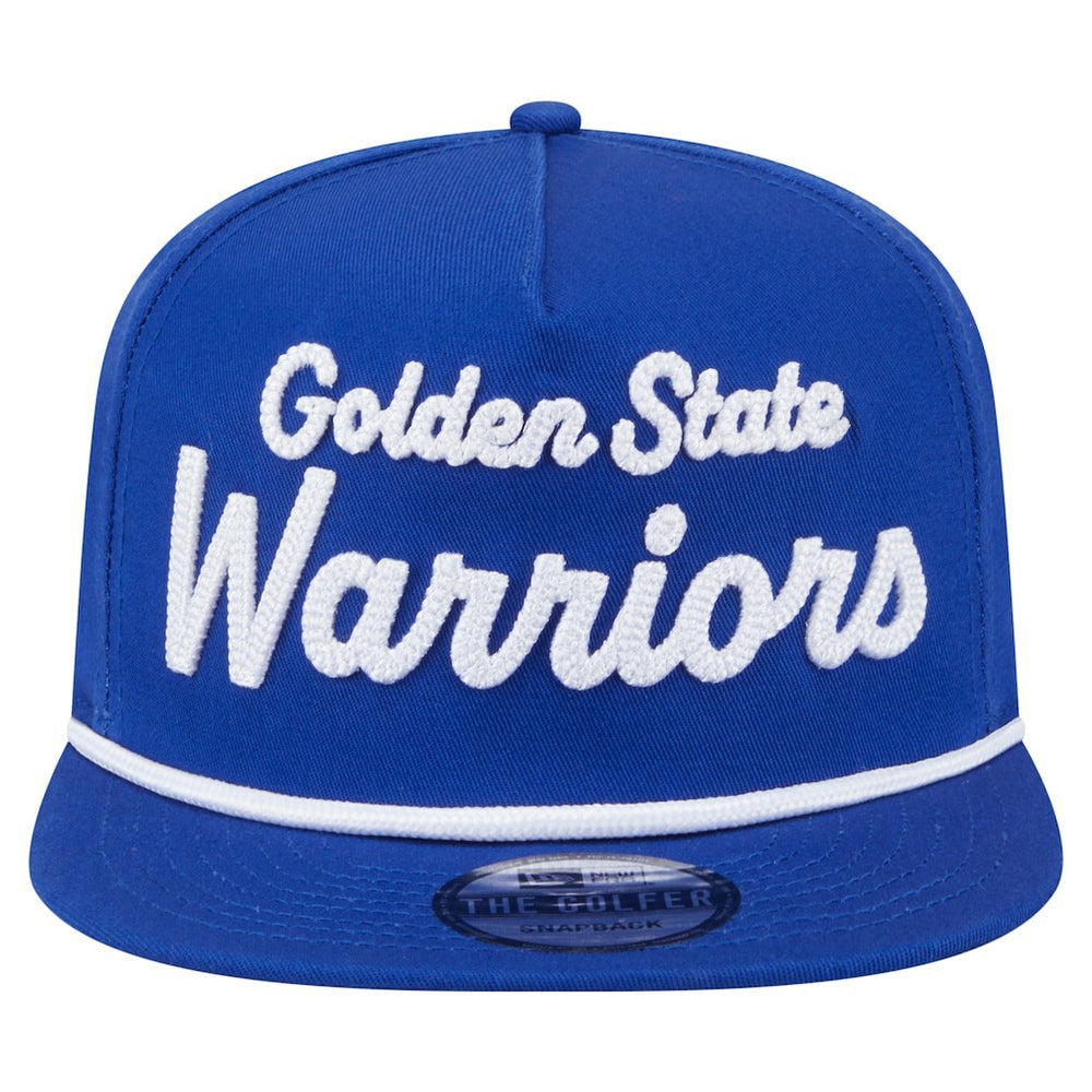 New Era - Golden State Warriors Team Text Golfer Snapback Hat - Royal