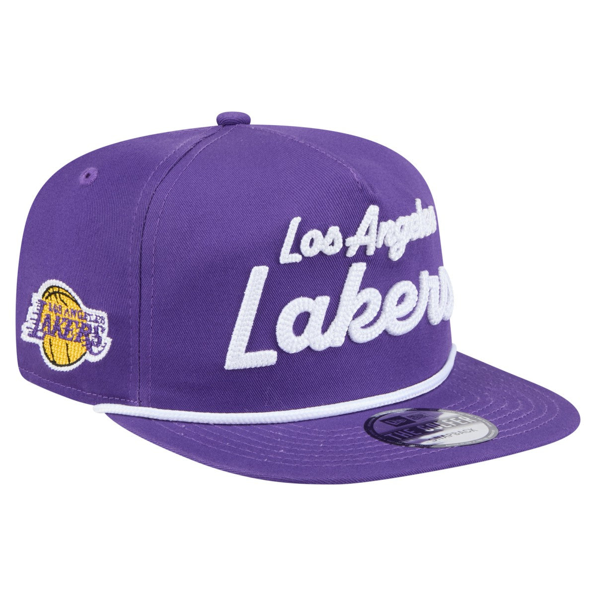 New Era - Los Angeles Lakers Team Text Golfer Snapback Hat - Purple