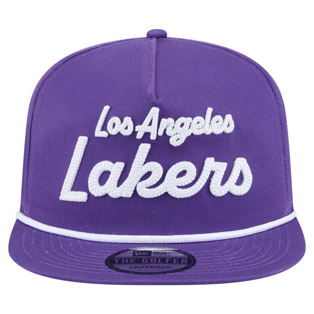 New Era - Los Angeles Lakers Team Text Golfer Snapback Hat - Purple