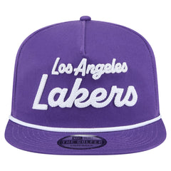 New Era - Los Angeles Lakers Team Text Golfer Snapback Hat - Purple