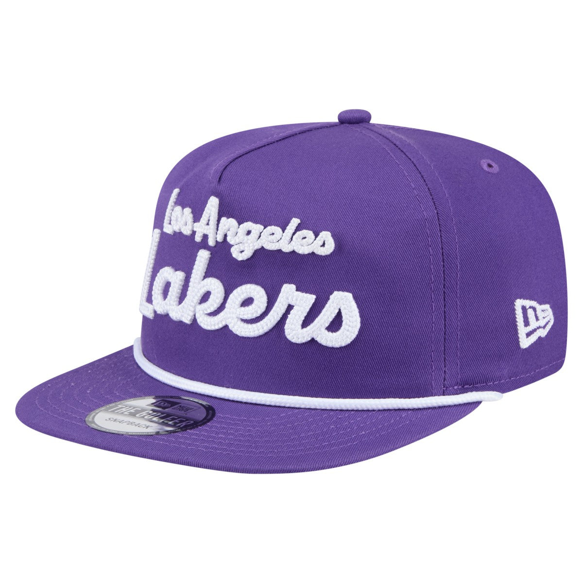 New Era - Los Angeles Lakers Team Text Golfer Snapback Hat - Purple