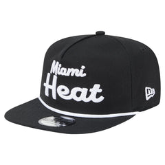 New Era - Miami Heat Team Text Golfer Snapback Hat - Black