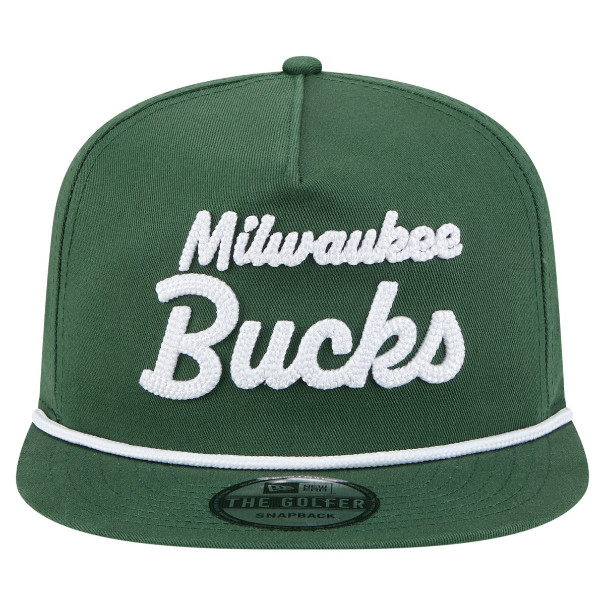 New Era - Milwaukee Bucks Team Text Golfer Snapback Hat - Hunter Green