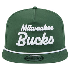 New Era - Milwaukee Bucks Team Text Golfer Snapback Hat - Hunter Green