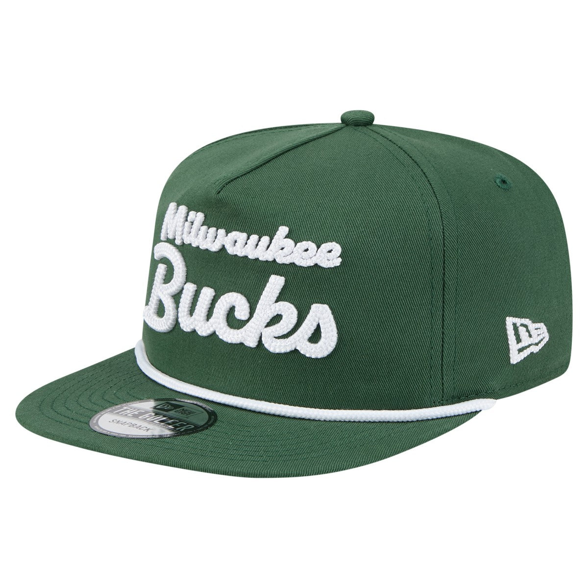 New Era - Milwaukee Bucks Team Text Golfer Snapback Hat - Hunter Green