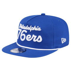 New Era - Philadelphia 76ers Team Text Golfer Snapback Hat - Royal