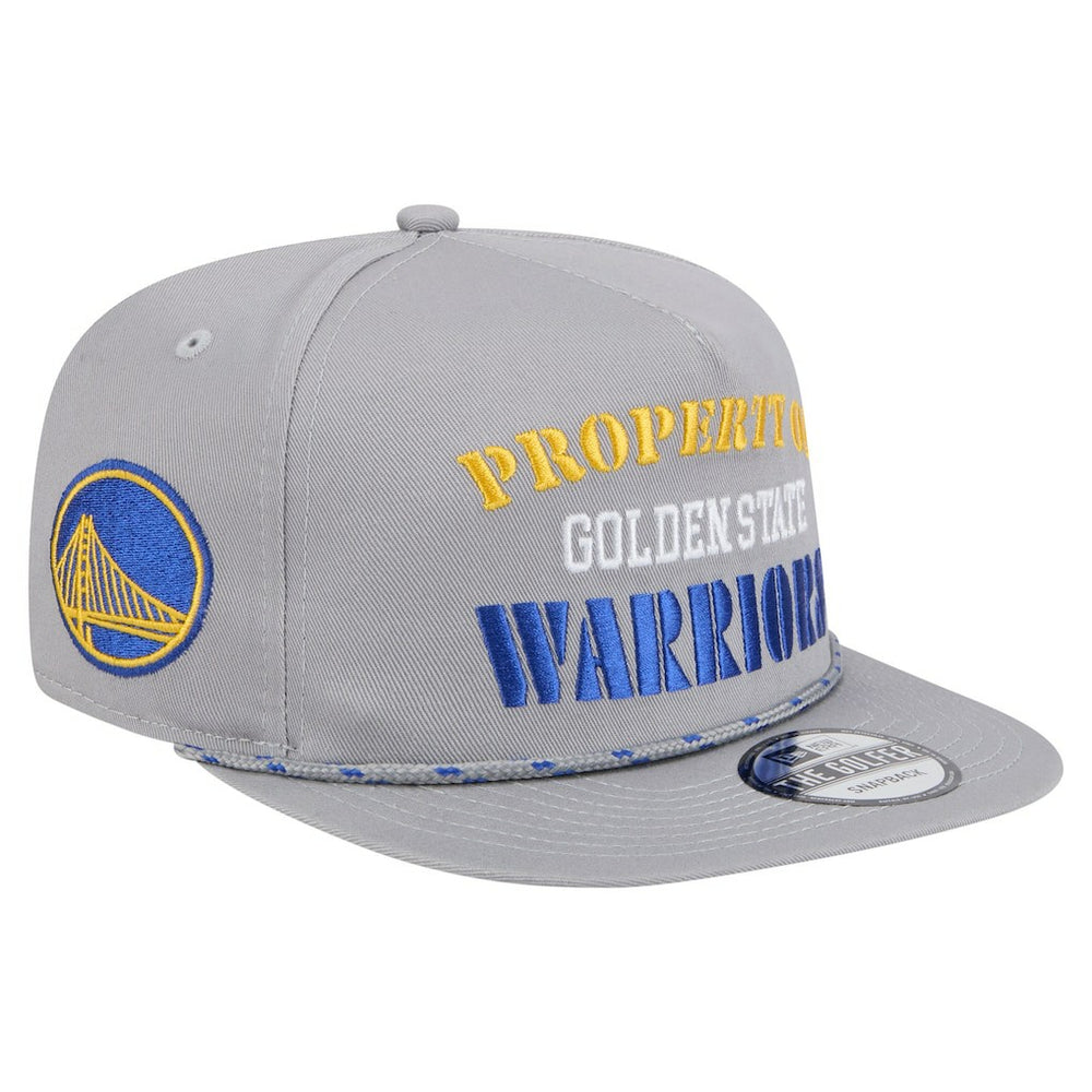 New Era - Golden State Warriors Throwback Property Of Golfer Snapback Hat - Gray