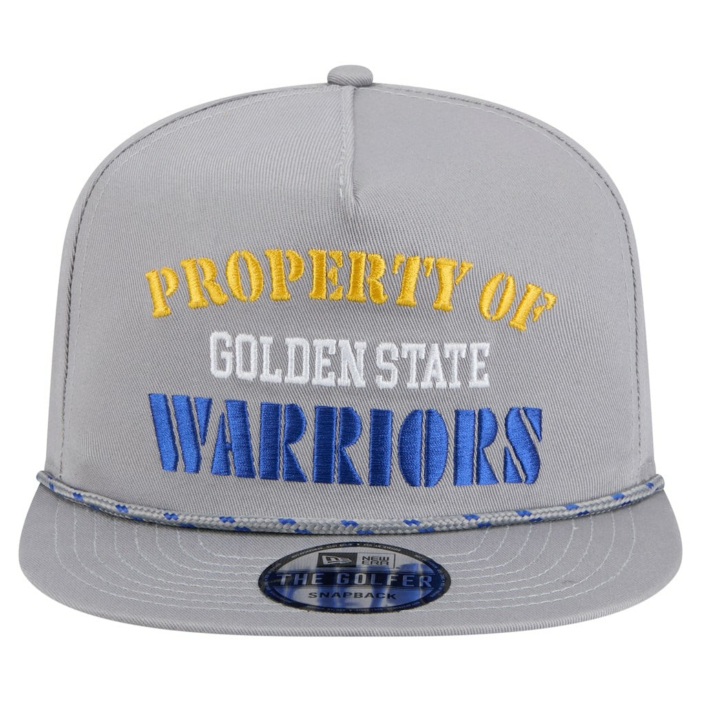 New Era - Golden State Warriors Throwback Property Of Golfer Snapback Hat - Gray