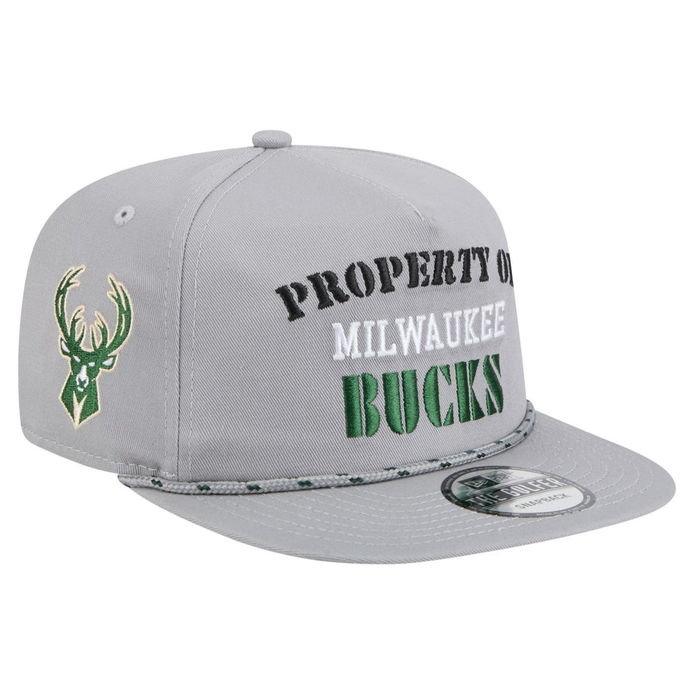 New Era - Milwaukee Bucks Throwback Property Of Golfer Snapback Hat - Gray