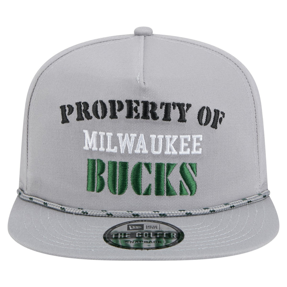 New Era - Milwaukee Bucks Throwback Property Of Golfer Snapback Hat - Gray