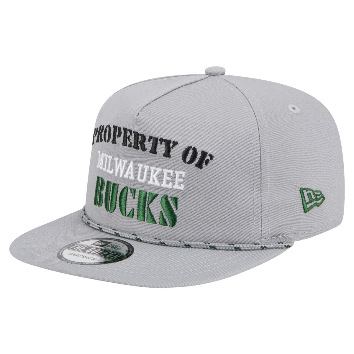 New Era - Milwaukee Bucks Throwback Property Of Golfer Snapback Hat - Gray