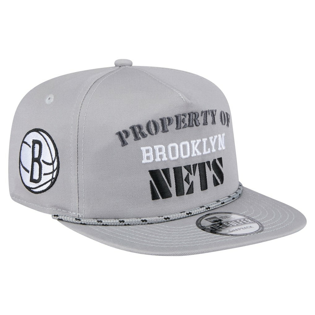 New Era - Brooklyn Nets Throwback Property Of Golfer Snapback Hat - Gray
