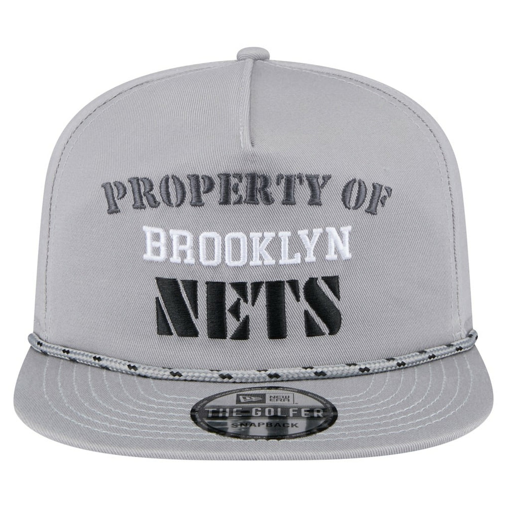 New Era - Brooklyn Nets Throwback Property Of Golfer Snapback Hat - Gray