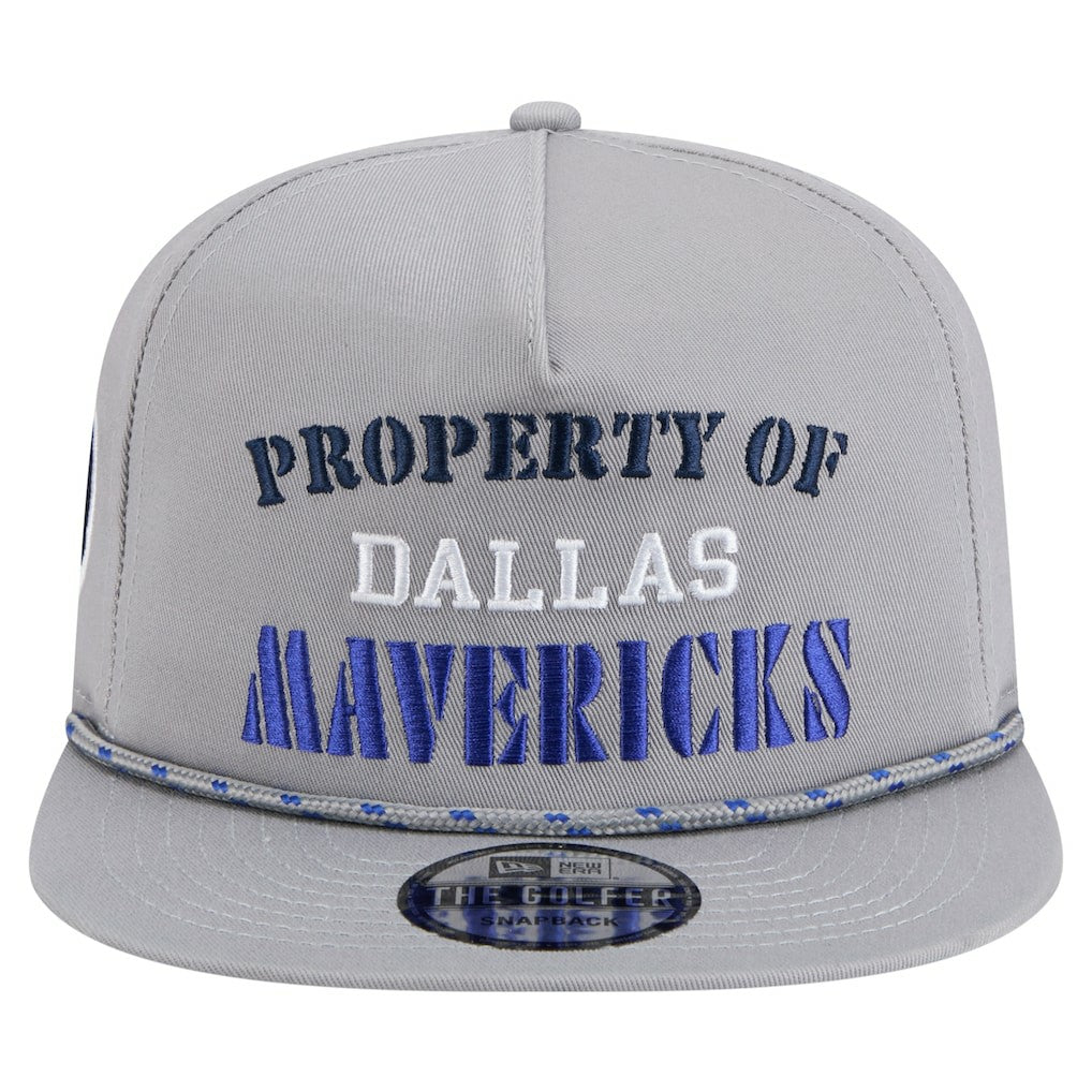 New Era - Dallas Mavericks Throwback Property Of Golfer Snapback Hat - Gray