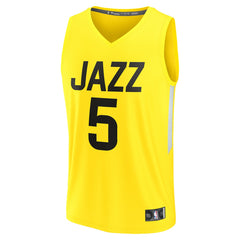 Fanatics - Cody Williams Utah Jazz 2024 NBA Draft Fast Break Player Jersey - Icon Edition - Yellow
