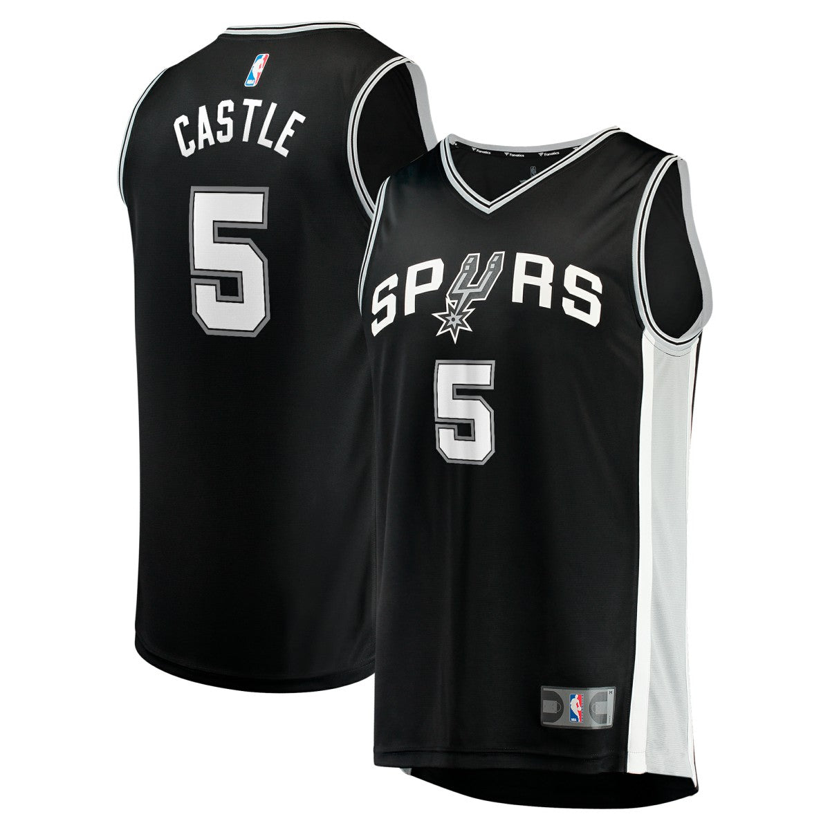 Fanatics - Stephon Castle San Antonio Spurs Youth 2024 NBA Draft Fast Break Player Jersey - Icon Edition - Black