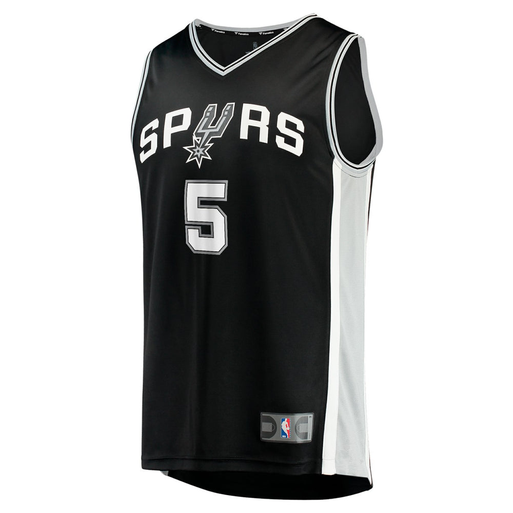 Fanatics - Stephon Castle San Antonio Spurs Youth 2024 NBA Draft Fast Break Player Jersey - Icon Edition - Black
