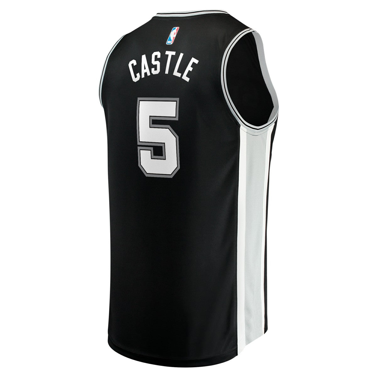 Stephon Castle San Antonio Spurs Youth 2024 NBA Draft Fast Break Player Jersey - Icon Edition - Black | NBA Jerseys