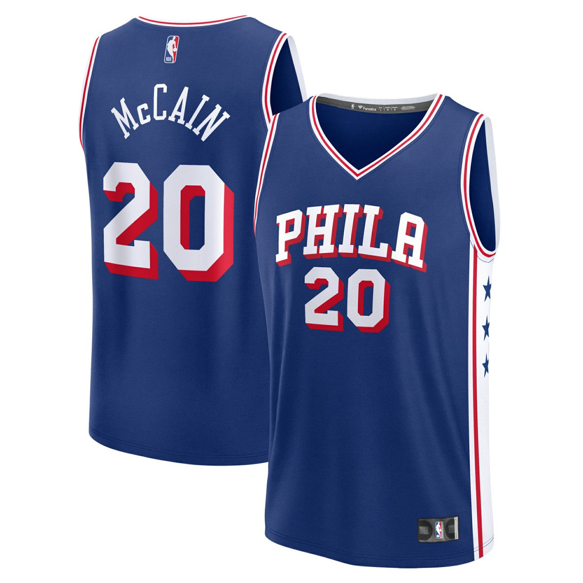 Fanatics - Jared McCain Philadelphia 76ers 2024 NBA Draft Fast Break Player Jersey - Icon Edition - Royal