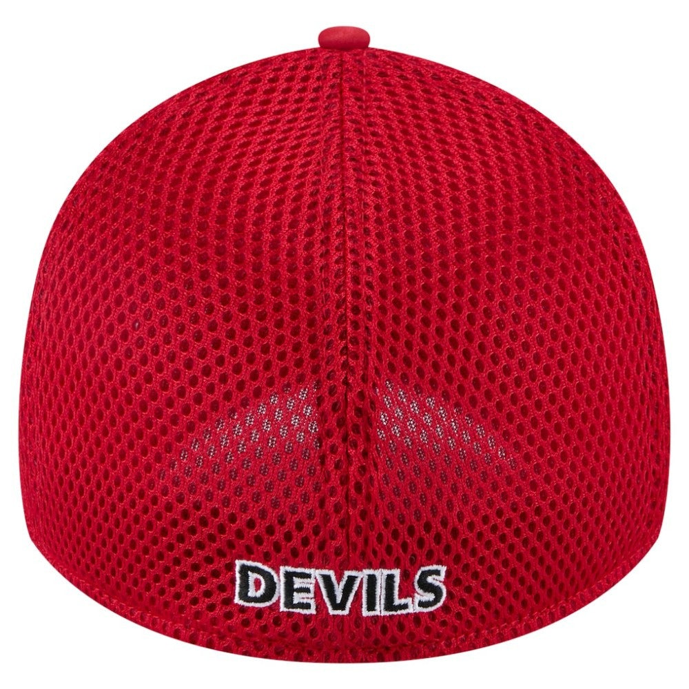 New Jersey Devils - New Era Linear Featherweight 39THIRTY Flex Hat Red