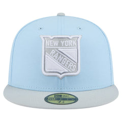 New York Rangers New Era Color Pack 2-Tone 59FIFTY Fitted Hat Light Blue/Gray