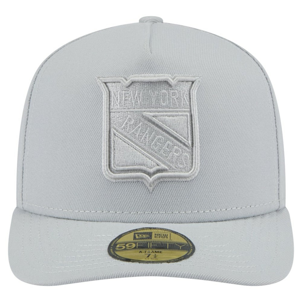 New York Rangers New Era Color Pack A-Frame 59FIFTY Fitted Hat Gray