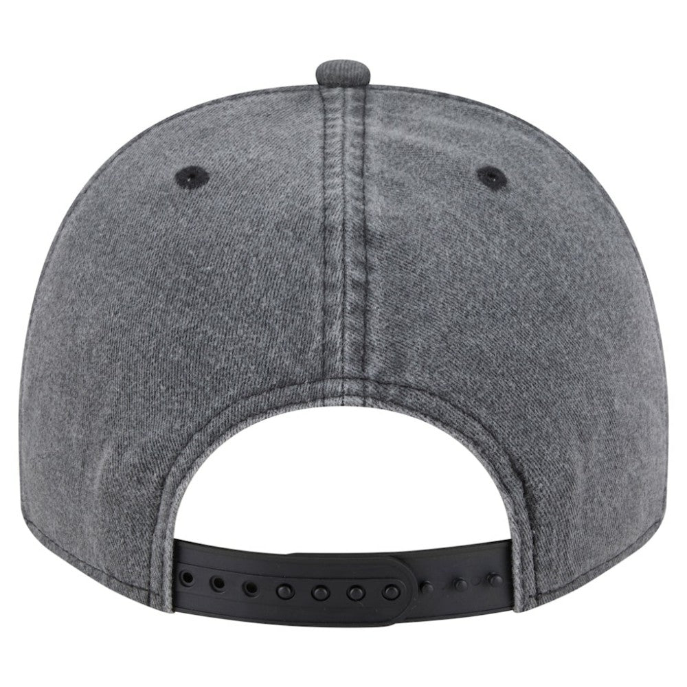 Boston Bruins New Era Throwback Washed A-Frame Pre-Curved 9FIFTY Snapback Hat Charcoal
