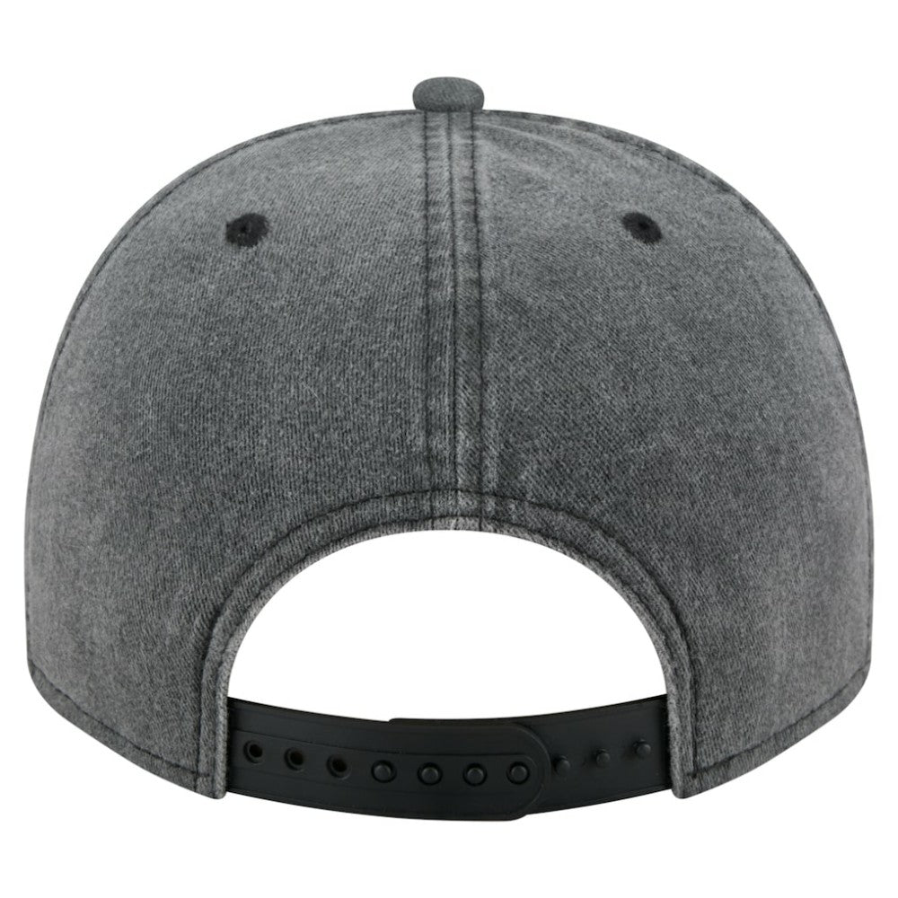 Chicago Blackhawks New Era Throwback Washed A-Frame Pre-Curved 9FIFTY Snapback Hat Charcoal