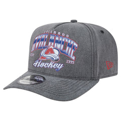 Colorado Avalanche - New Era Throwback Washed A-Frame Pre-Curved 9FIFTY Snapback Hat Charcoal