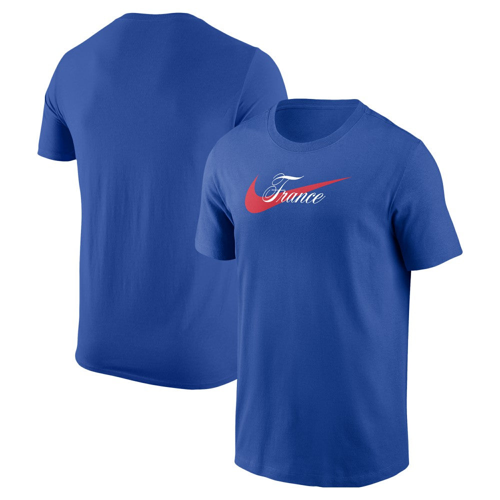 Nike France National Team Team Wordmark Swoosh Core T-Shirts - Royal