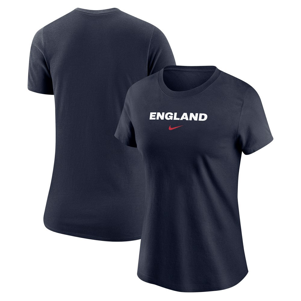Nike England National Team Women's Wordmark T-Shirts - Navy