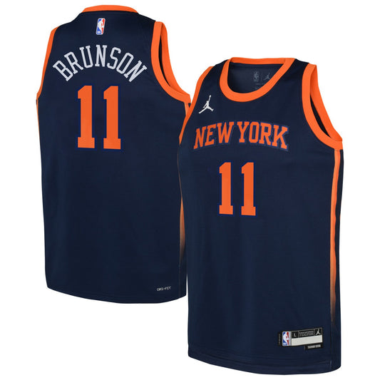 Jalen Brunson New York Knicks Jordan Brand Youth Swingman Jersey - Statement Edition - Navy for sale | NBA Jerseys