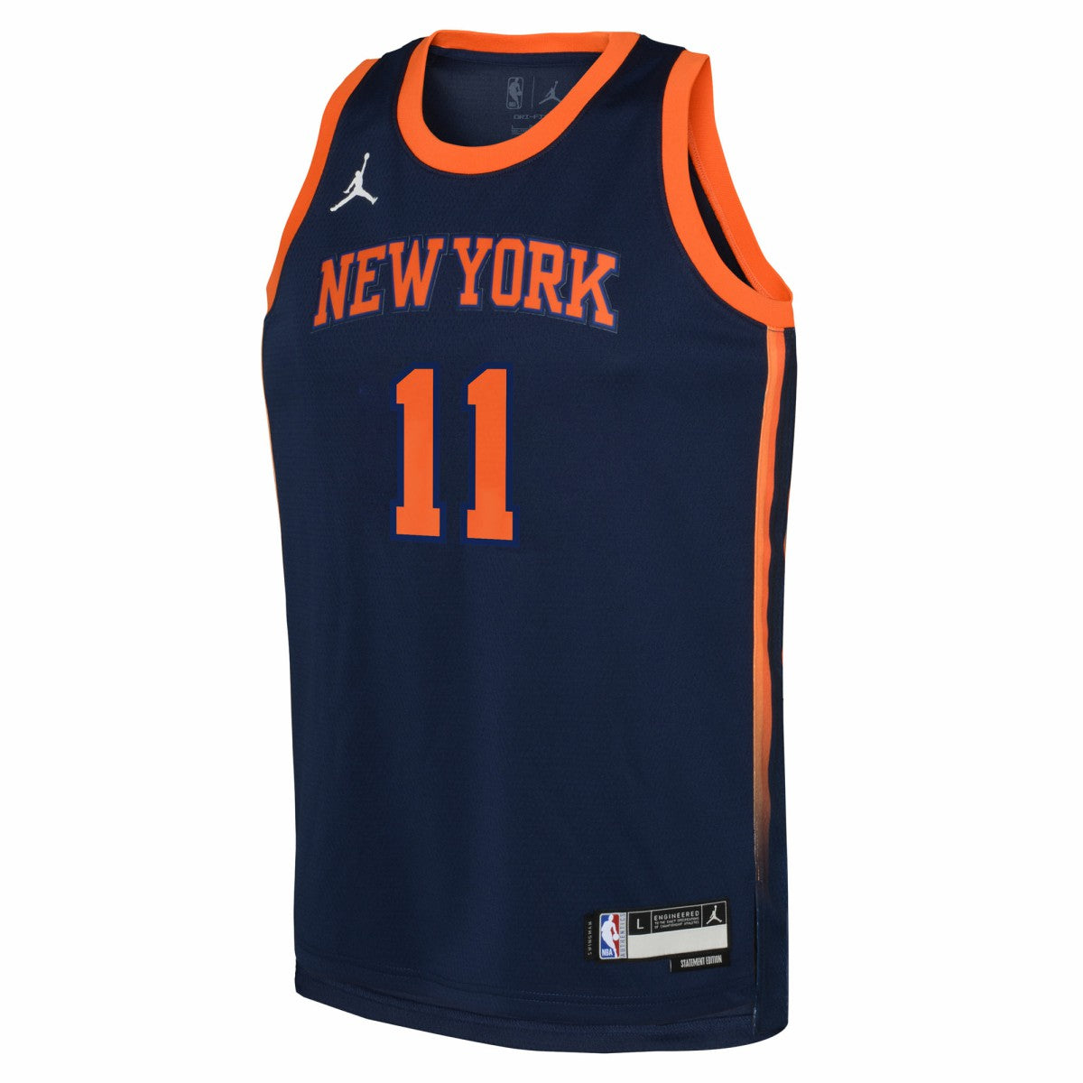 NBA - Jalen Brunson New York Knicks Jordan Brand Youth Swingman Jersey - Statement Edition - Navy