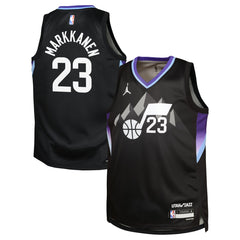 NBA - Lauri Markkanen Utah Jazz Jordan Brand Youth Swingman Jersey - Statement Edition - Black