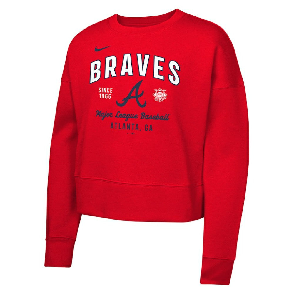 Atlanta Braves Nike Girls Youth Fleece Sweatshirt On Sale
