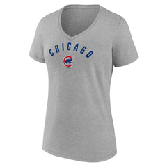Chicago Cubs Women's Arch V-Neck T-Shirt Sale